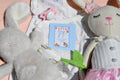 Personalized newborn footprint magnet with baby birth stats