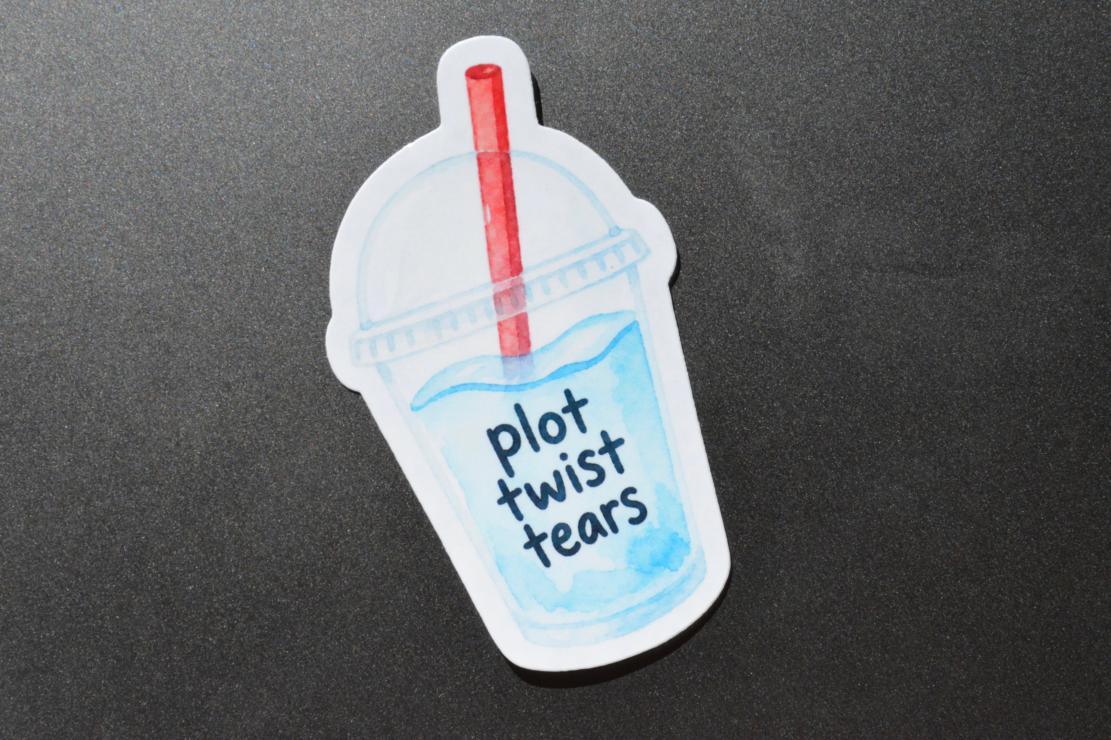 Plot Twist Tears waterproof book lover sticker on iPad