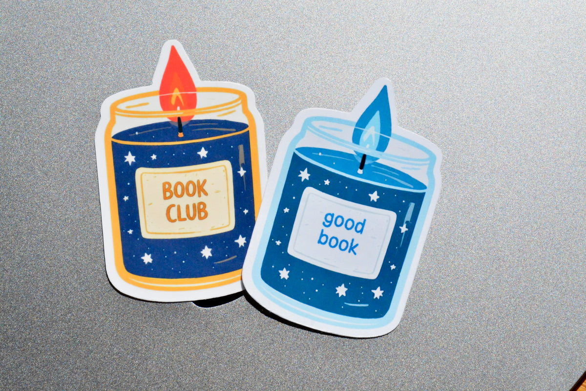 the bundle of two candle stickers are on ipad