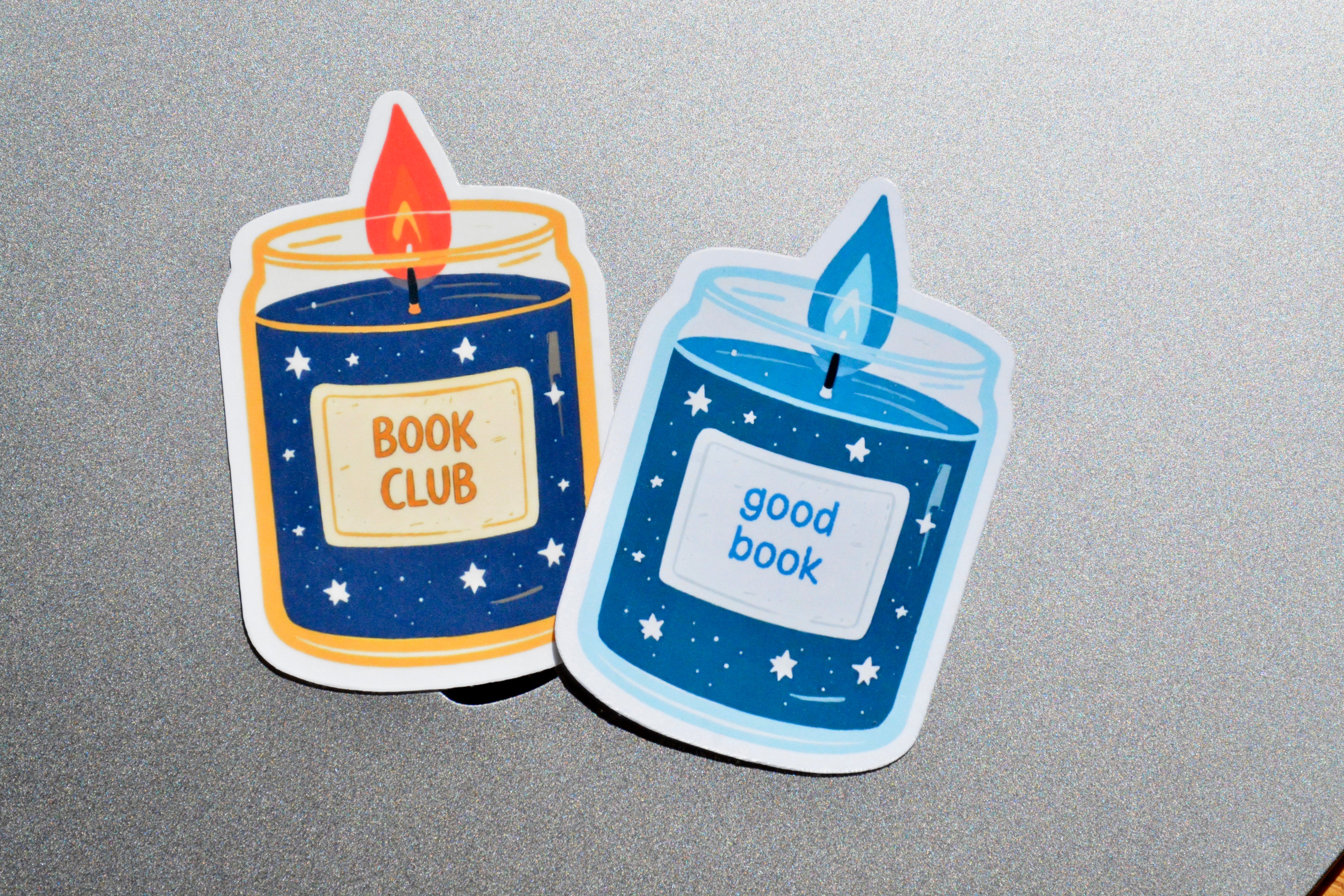 the bundle of two candle stickers are on ipad
