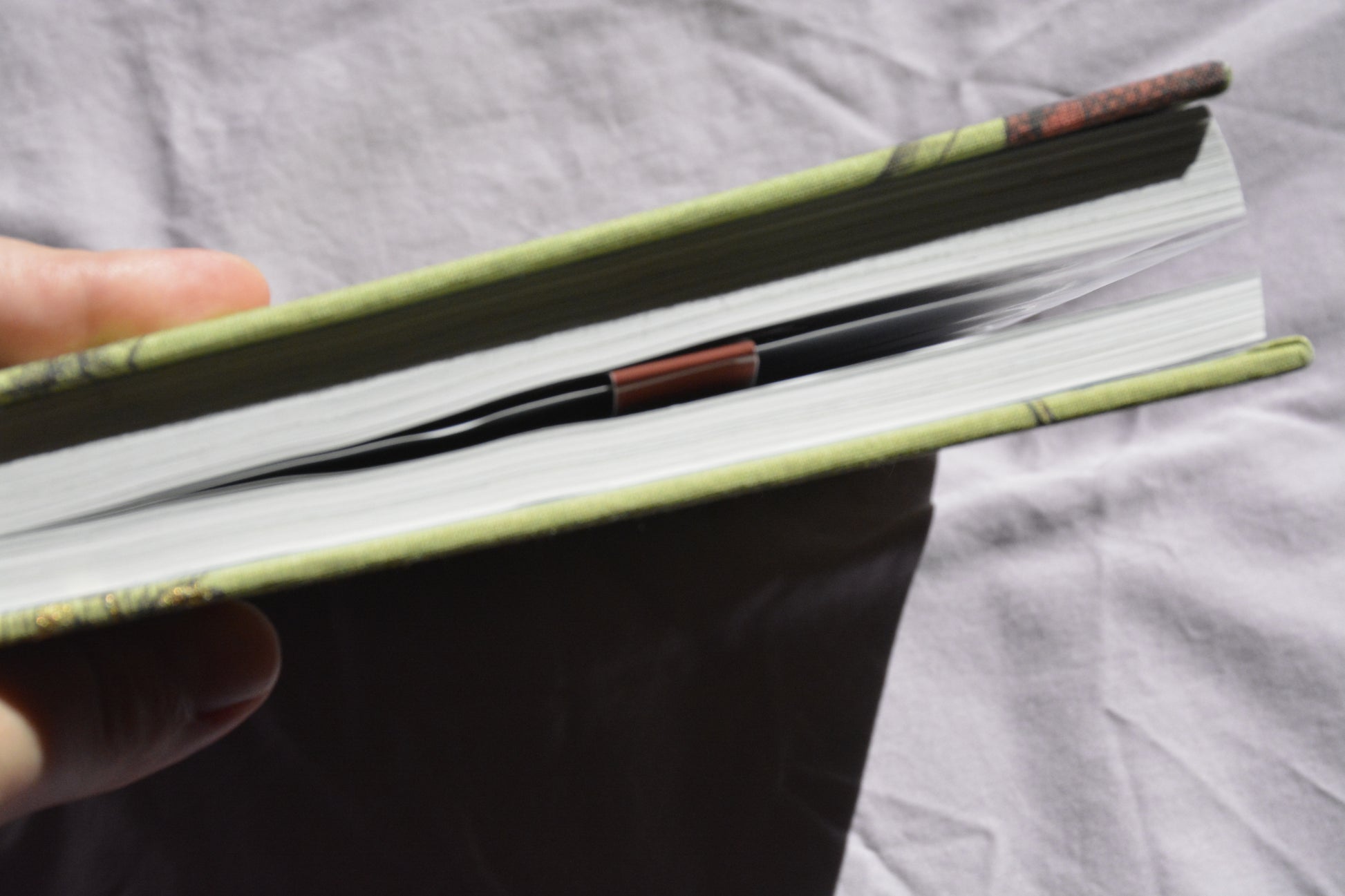 A close up look to show how magnetic bookamark looks like up close 