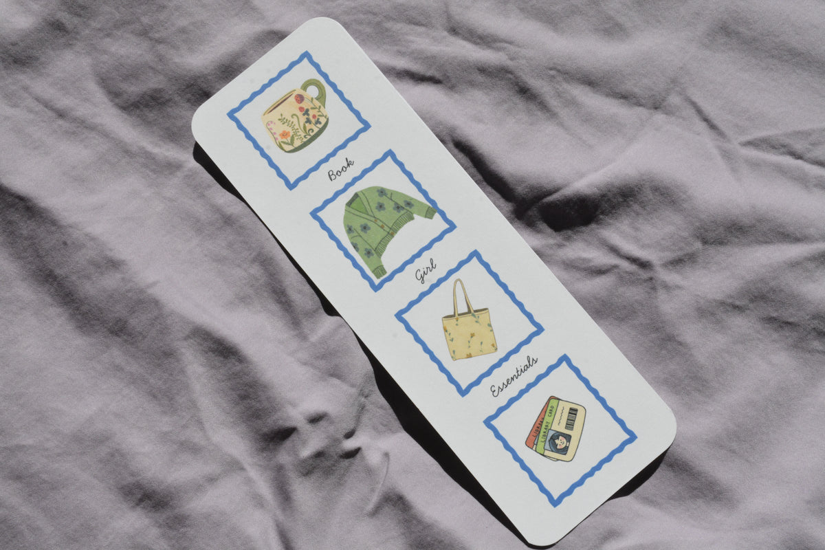 Book Girl Essentials Linen Bookmarks | Set of 5