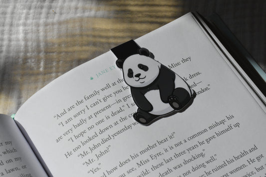Cozy Reading Panda Magnetic Bookmark | Kawaii Panda Bookmark | Book Lover Gift
