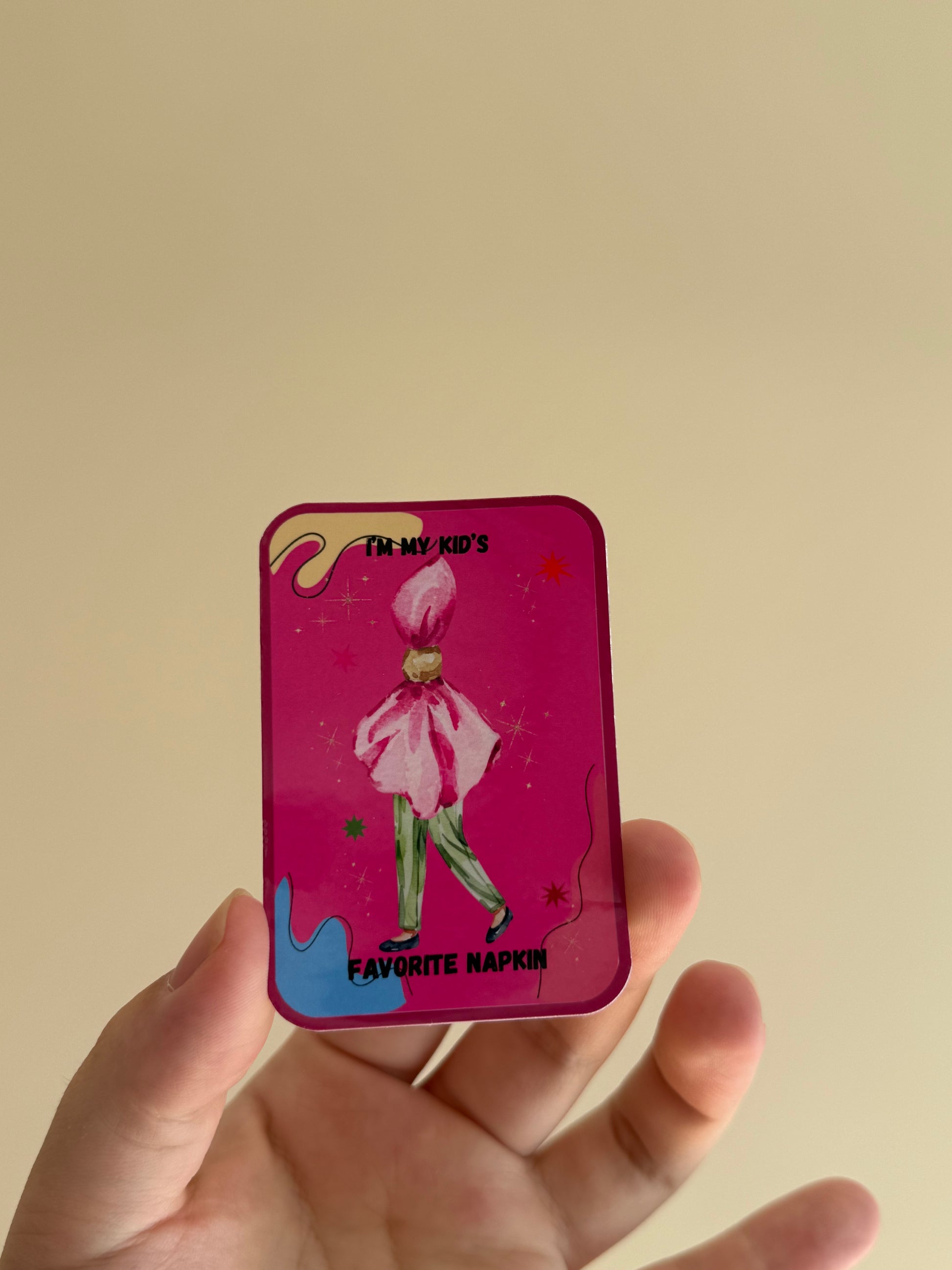 Rectangular Sticker featured on a soft background