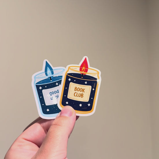 Candle Stickers showed from different angles 
